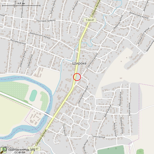 Карта где находится Памятник павшим воинам Великой Отечественной войны (Широкое) в среднем масштабе