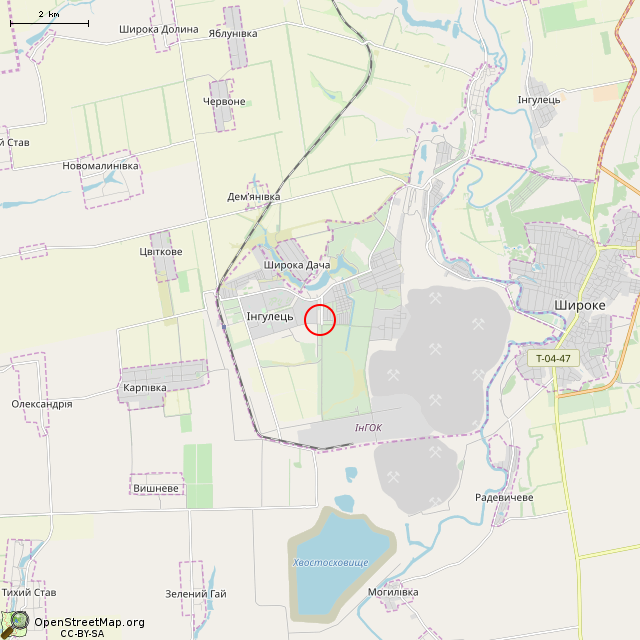 Карта где находится Танк Т-10М (Кривой Рог) в мелком масштабе