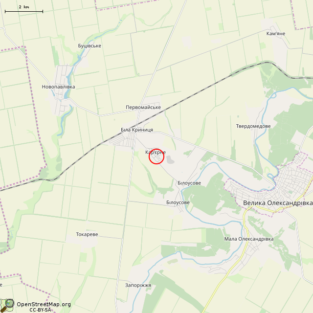 Карта где находится Мемориал воинам-односельчанам (Карьерное) в мелком масштабе