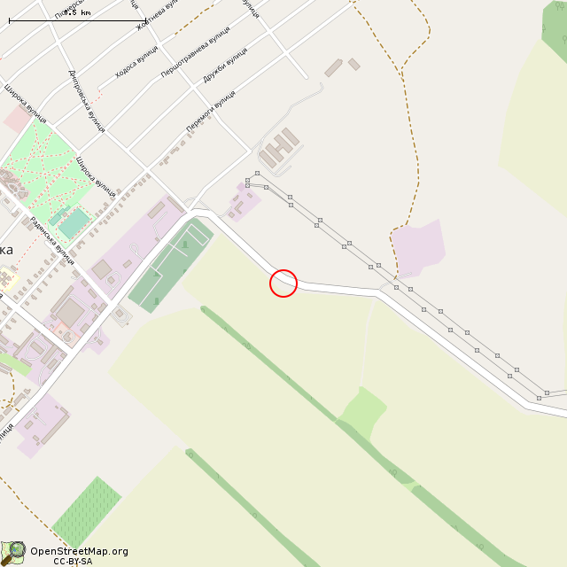 Карта где находится Поклонный крест в среднем масштабе