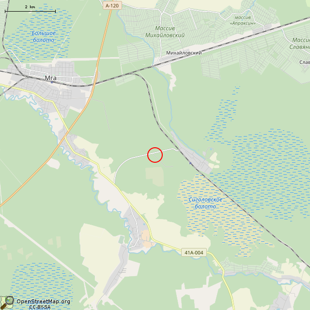 Карта где находится Тех.колодец в мелком масштабе