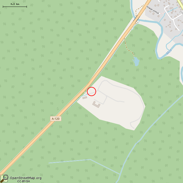 Карта где находится Заброшенное здание в среднем масштабе