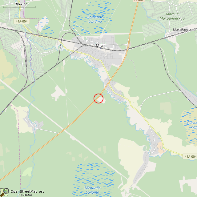 Карта где находится Заброшенное здание в мелком масштабе