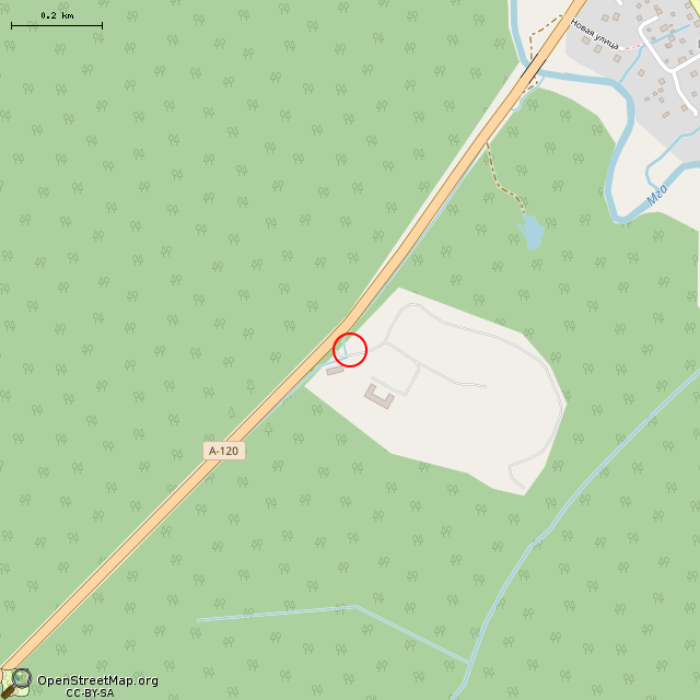 Карта где находится Огневая точка в среднем масштабе