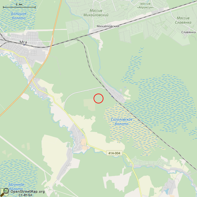 Карта где находится Сгоревшая насосная в мелком масштабе