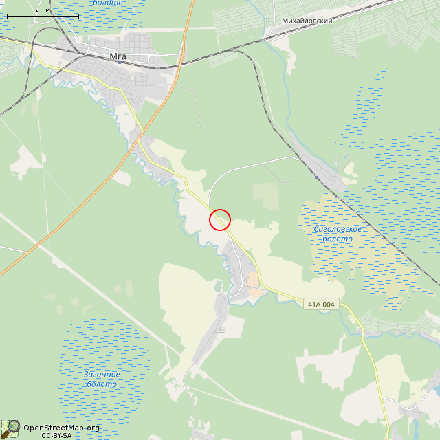 Карта где находится Немецкий ДОТ DM-2 в мелком масштабе