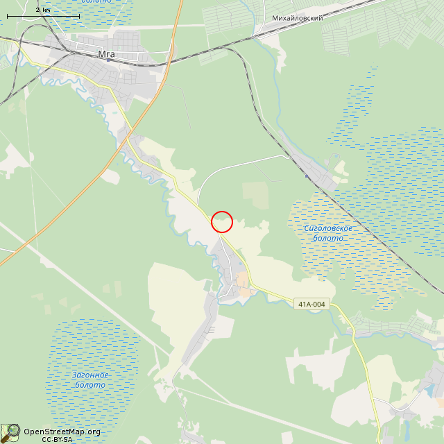 Карта где находится Немецкий ДОТ DM-3 в мелком масштабе