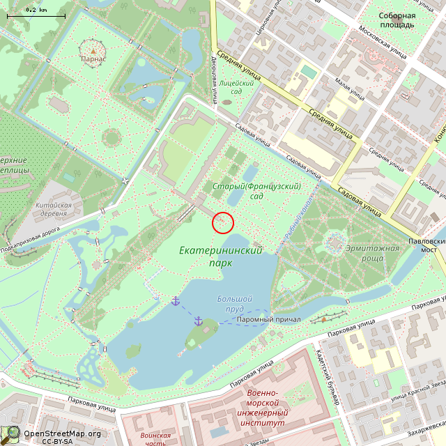 Карта где находится Статуя Геркулеса (Санкт-Петербург) в среднем масштабе