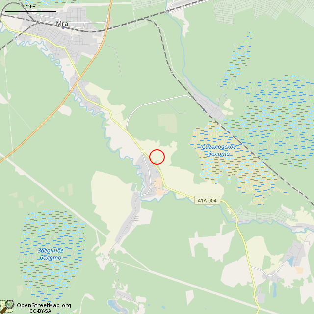 Карта где находится Немецкий ДОТ DM-24 в мелком масштабе