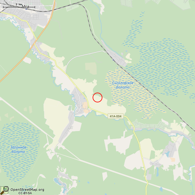 Карта где находится Немецкий ДОТ DM-21 в мелком масштабе