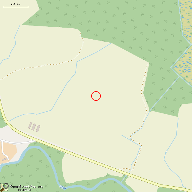 Карта где находится Немецкий ДОТ DM-18 в среднем масштабе