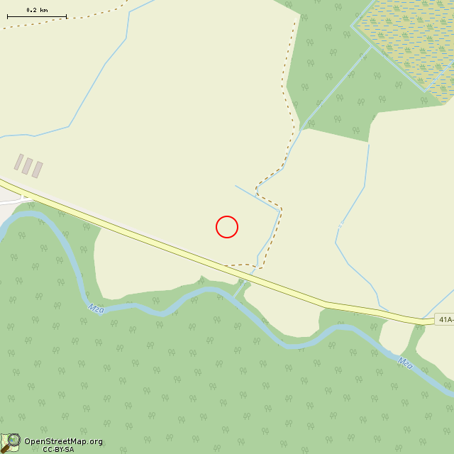 Карта где находится Немецкий пулеметный ДОТ DM-9 и памятный крест в среднем масштабе