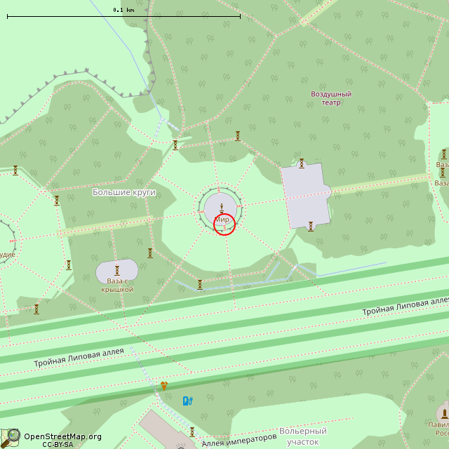 Карта где находится Статуя «Мир» (Санкт-Петербург) в крупном масштабе