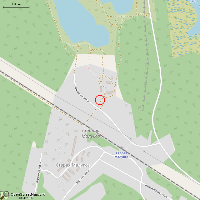 Карта где находится Пожарное депо (не действующее) (Старая Малукса) в среднем масштабе