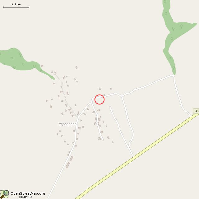 Карта где находится Захоронения Блоков (Удосолово) в среднем масштабе