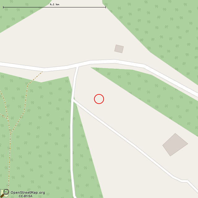 Карта где находится ДОТ № 104 КингУР в крупном масштабе