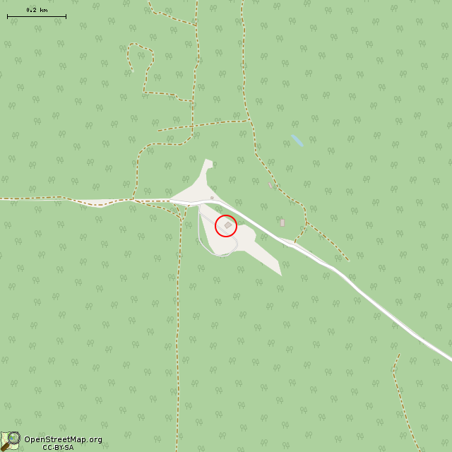 Карта где находится ДОТ (КНП) № 105 КингУР в среднем масштабе