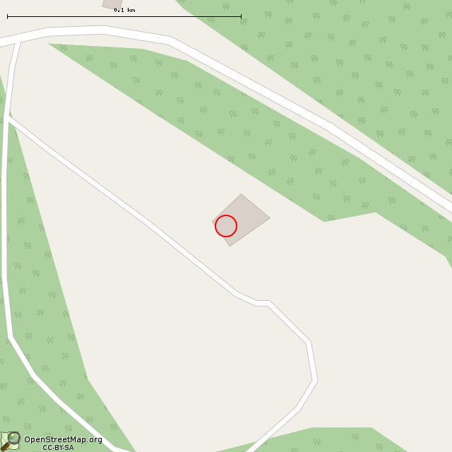 Карта где находится ДОТ (КНП) № 105 КингУР в крупном масштабе