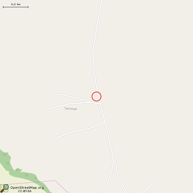 Карта где находится Руина (Тютицы) в среднем масштабе