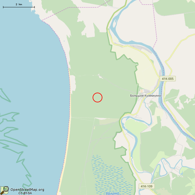 Карта где находится ЛОТ № 010 КингУР в мелком масштабе