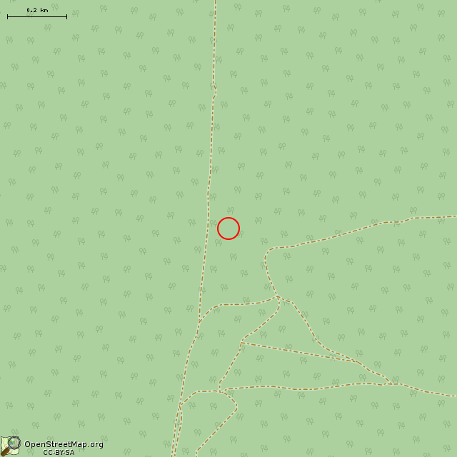 Карта где находится Разрушенный ДОТ № 108 КингУР в среднем масштабе