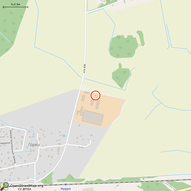 Карта где находится ТП-4083 (Горки) в среднем масштабе