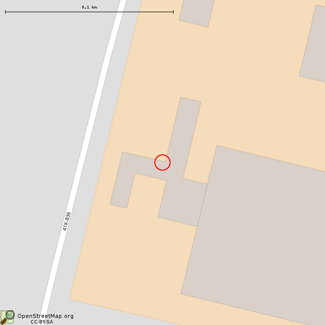 Карта где находится Здание-фасад (Горки) в крупном масштабе