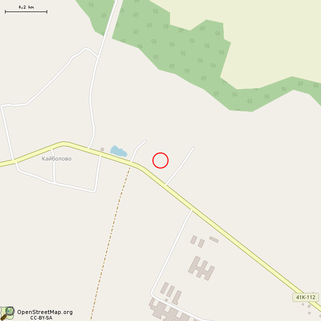 Карта где находится Братская могила и памятник погибшим землякам (Кайболово) в среднем масштабе