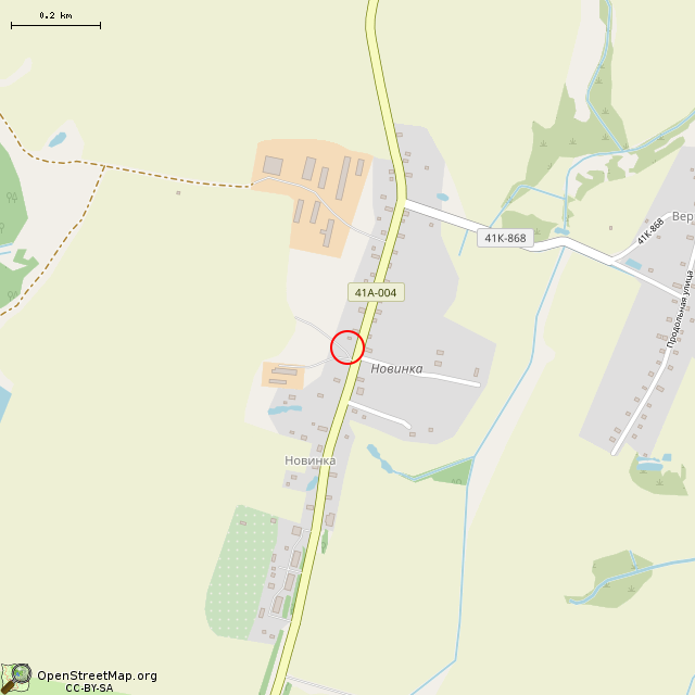 Карта где находится Немецкий ДОТ DU-1 (Новинка) в среднем масштабе