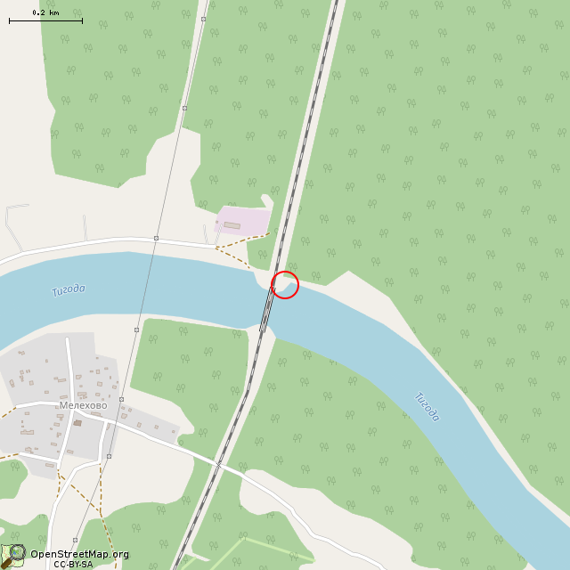 Карта где находится Немецкий ДОТ DV-2 (Кусино) в среднем масштабе