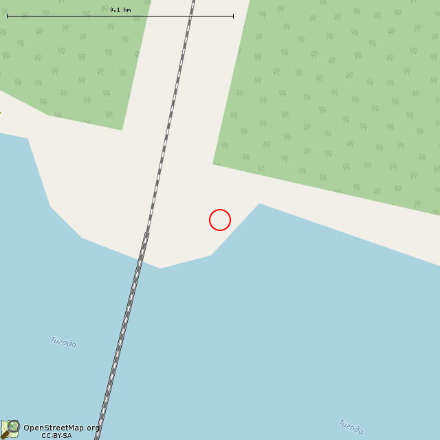 Карта где находится Немецкий ДОТ DV-2 (Кусино) в крупном масштабе