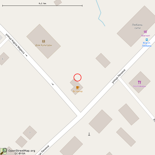 Карта где находится Капсула (Любань) в крупном масштабе