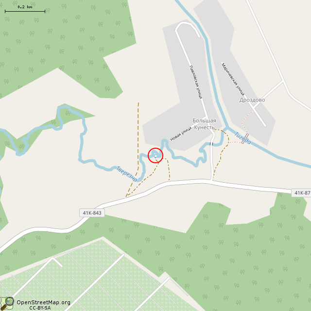 Карта где находится Минеральный источник «Тигода» в среднем масштабе