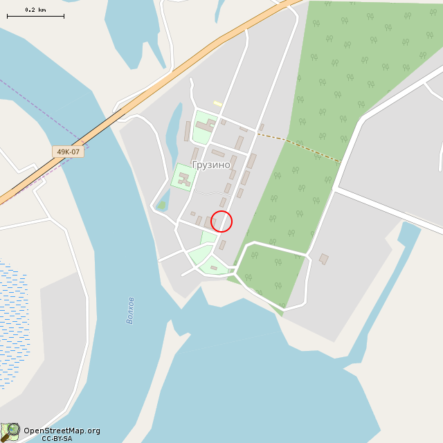 Карта где находится Памятник Александру Первому (Грузино) в среднем масштабе