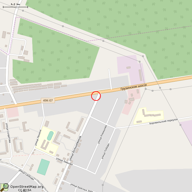 Карта где находится Воинское захоронение (Чудово) в среднем масштабе