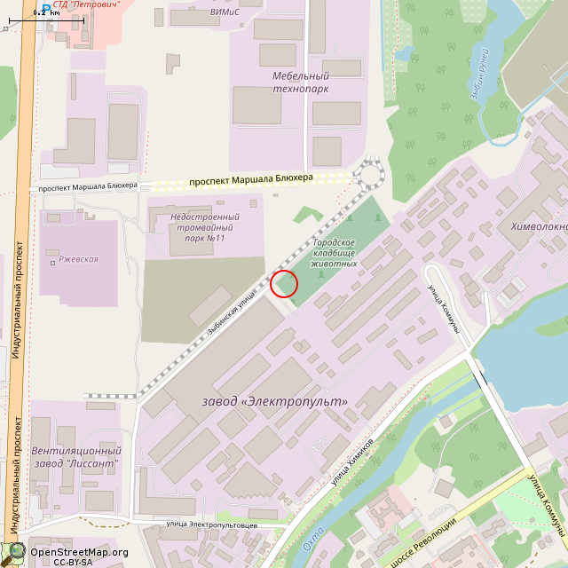 Карта где находится Памятный обелиск (Санкт-Петербург) в среднем масштабе