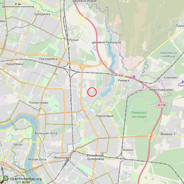 Карта где находится Памятный обелиск (Санкт-Петербург) в мелком масштабе