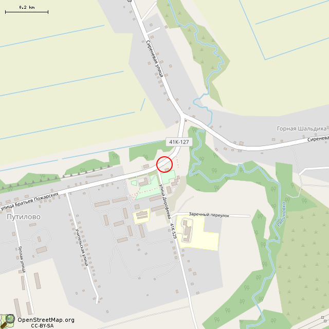 Карта где находится Таблица (Путилово) в среднем масштабе