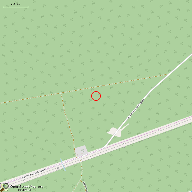 Карта где находится ЖБОТ Си-20 (Приладожское городское поселение) в среднем масштабе