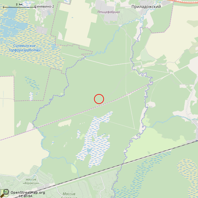 Карта где находится ЖБОТ Си-20 (Приладожское городское поселение) в мелком масштабе