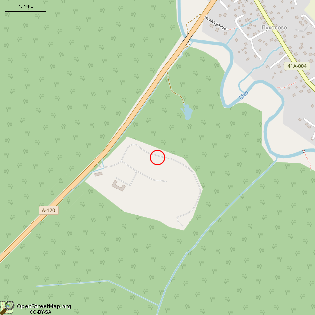 Карта где находится Огневая точка в среднем масштабе