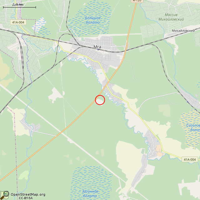Карта где находится Огневая точка в мелком масштабе