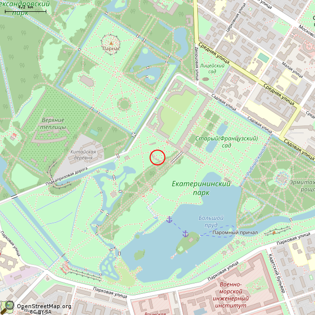 Карта где находится Скульптура «Танцовщица» (Санкт-Петербург) в среднем масштабе