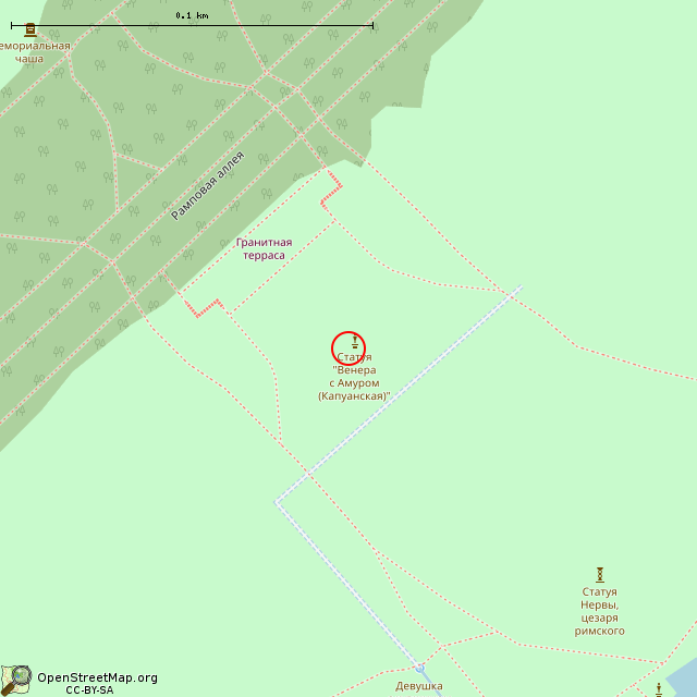 Карта где находится Статуя «Венера с Амуром (Капуанская)» (Санкт-Петербург) в крупном масштабе