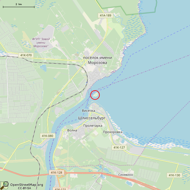 Карта где находится Две противотанковые пушки М-42 в мелком масштабе