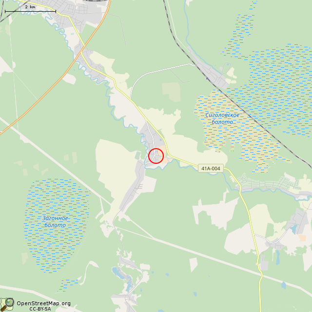 Карта где находится Заброшенный магазин-столовая (Сологубовка) в мелком масштабе