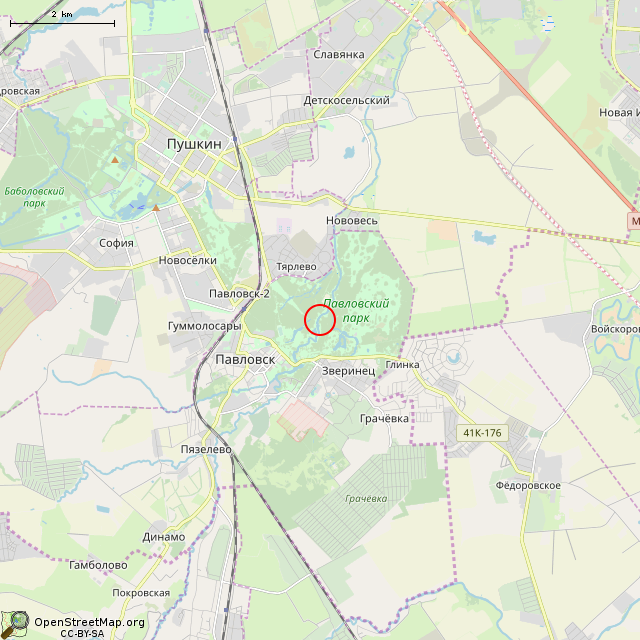 Карта где находится Руины памятника Вел. Кн. Александре Павловне (Санкт-Петербург) в мелком масштабе