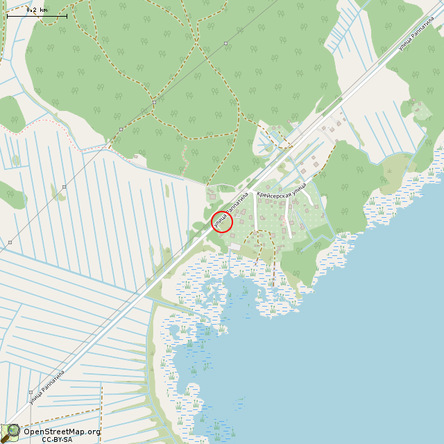 Карта где находится Братская могила советских воинов № 71 (Выборг) в среднем масштабе