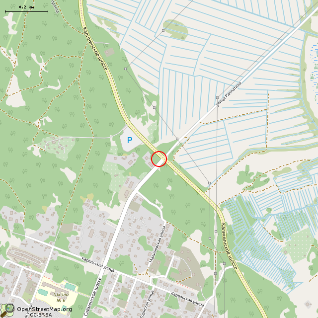 Карта где находится Памятник (Выборг) в среднем масштабе