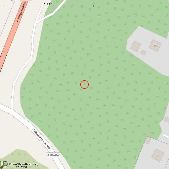 Карта где находится Недостроенное убежище (Выборг) в крупном масштабе